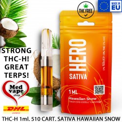 THCH HAWAIIAN SNOW 510 CCELL 1ML CARTRIDGE - EL GRINGO WEED MEDVAPE THC