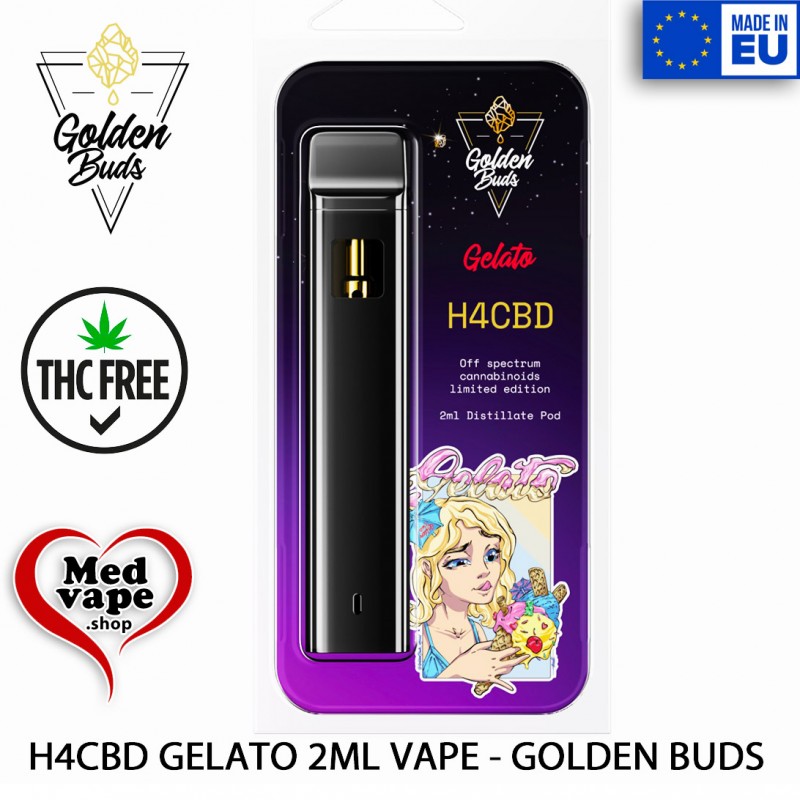 H4CBD VAPE (96%) GELATO 2ml - GOLDEN BUDS medvape thc weed